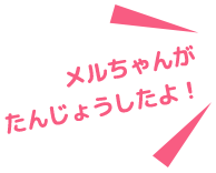 メルちゃんがたんじょうしたよ!
