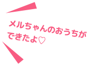 メルちゃんのおうちができたよ