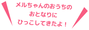 メルちゃんのおうちのおとなりにひっこしてきたよ!