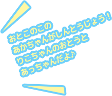 おとこのこのあかちゃんがしんとうじょう！りこちゃんのおとうとあっちゃんだよ